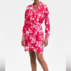 INC International Concepts Red and White Floral Blouse